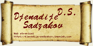 Đenadije Sadžakov vizit kartica